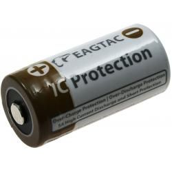 EagleTac CR123 A Li-Ion baterie 16340 (CR123A, RCR123) 750mAh 3,7V IC Protection originál