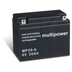 Powery Baterie MP20-6 - 20Ah Lead-Acid 6V - neoriginální