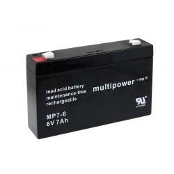 Powery Baterie MP7-6 - 7Ah Lead-Acid 6V - neoriginální