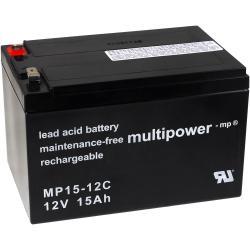 Powery Baterie multipower MP15-12C hluboký cyklus 15Ah Lead-Acid 12V - neoriginální