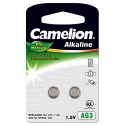 alkalická knoflíková baterie AG3 2ks v balení - Camelion