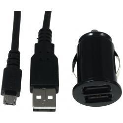Powery Mini auto nabíječka vč. 2.0 High-Speed USB Kabel s Micro USB