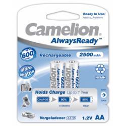 Camelion Nabíjecí AA tužkové baterie HR6 Mignon AA AlwaysReady 2ks v balení 2500mAh - NiMH 1,2V - originální