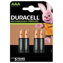 Nabíjecí baterie mikrotužková Ultra AAA mikro HR3 HR03 baterie 900mAh 4ks v balení - Duracell Duralo