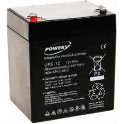 Powery náhradní baterie 12V 6Ah (nahrazuje 4,5Ah, 5Ah) Lead-Acid - originální