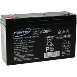 Powery náhradní baterie 6V 12Ah nahrazuje Panasonic LC-R0612P Lead-Acid - neoriginální