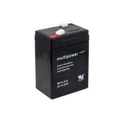 Powery Olověná baterie (multipower) MP4.5-6 6V nahrazuje Panasonic LC-R064R5P 4,5Ah Lead-Acid - neoriginální
