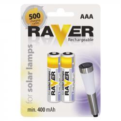 Raver baterie nabíjecí HR03 (AAA), 2 ks v blistru 400mAh NiMH 1,2V - originální