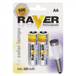 Raver baterie nabíjecí HR6 (AA), 2 ks v blistru 600mAh NiMH 1,2V - originální