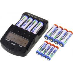 shopronic nabíječka pro NiMH/NiMH AA-AAA baterie vč.8x AA 2700mAh + 4x AAA 930mAh Panasonic aku