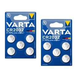 10x VARTA CR2032 DL2032 ECR2032 Lithium Knopfzellen ? 2x 5ks balení pro hodinky, Autoschlüssel & meh