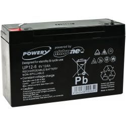baterie pro poplašné systémy 6V 12Ah (nahrazuje 10Ah) - Powery