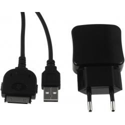 nabíjecí adaptér s 2x USB 2,1A vč. 30Pin USB kabelu s Apple Dock Connector