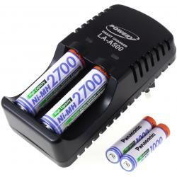 Powery nabíječka pro NiMH/NiCd AA-AAA baterie vč. 2x AA 2700mAh + 2x AAA 930mAh Panasonic