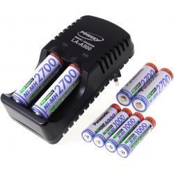 Powery nabíječka pro NiMH/NiCd AA-AAA baterie vč. 4x AA 2700mAh + 4x AAA 930mAh Panasonic