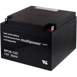 Powery olověná baterie multipower MP26-12C cyklický provoz