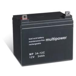 Powery olověná baterie multipower MP34-12C cyklický provoz
