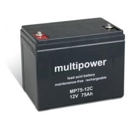 Powery olověná baterie multipower MP75-12C cyklický provoz