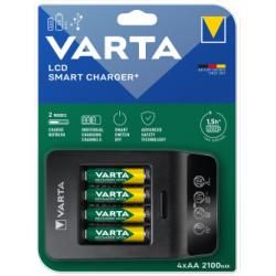 VARTA baterie nabíječka, inkl. 4x AA 2,1Ah, LCD Smart Charger+ pro wiederaufladbare AA AAA originál